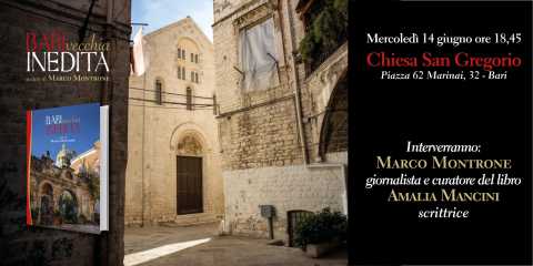 Bari, nella chiesa di San Gregorio la presentazione del libro ''Bari Vecchia Inedita''